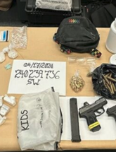 Image of weapons and narcotics seized