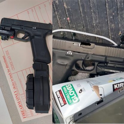 Image of weapons seized from robbery suspects