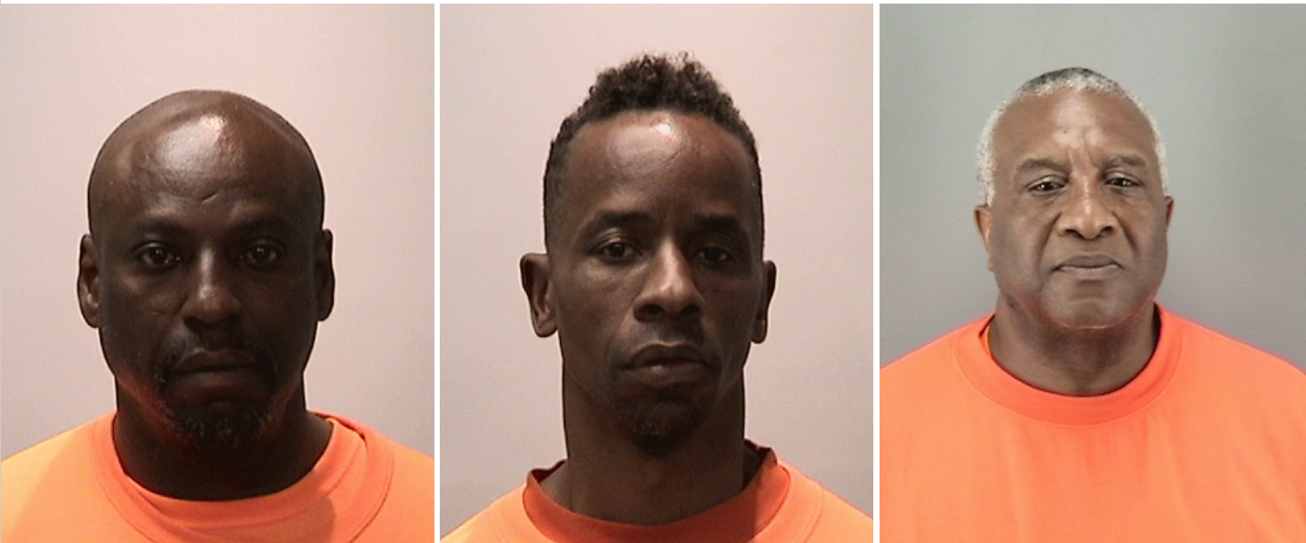 a photo of each of the three suspects arrested