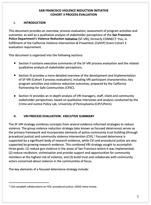 Cover page of BSCC Cohort 3 San Francisco Local Evaluation Report