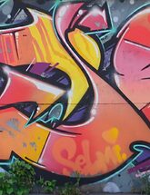 Stock image of graffiti for webpage banner