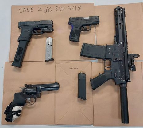 Image of weapons seized