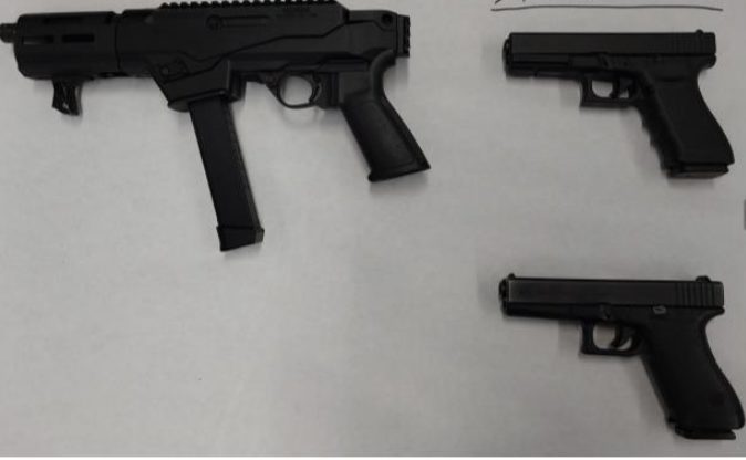 Image of weapons seized during arrest