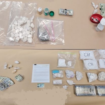Image of narcotics seized from tenderloin narcotics dealers