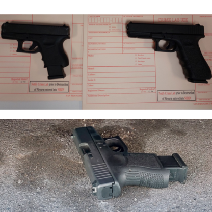Image of firearms seized from armed robbery suspects