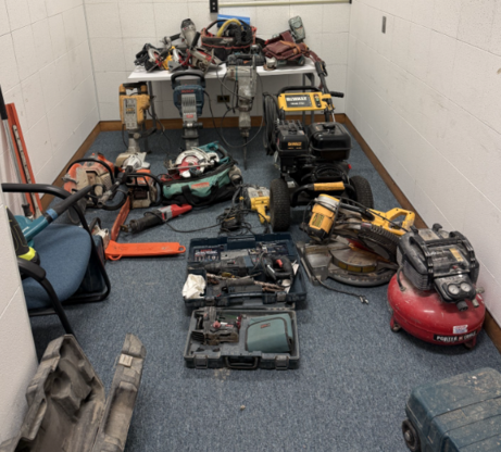 Image of stolen construction equipment recovered by officers