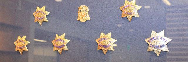 Police Headquarters Chief's Office Reception Badge Display